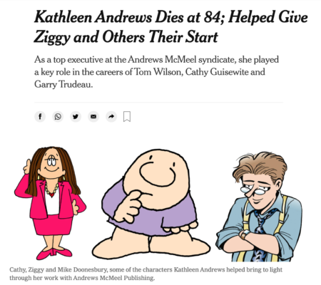 A Tribute to Kathleen Andrews: New York Times, May 22, 2021