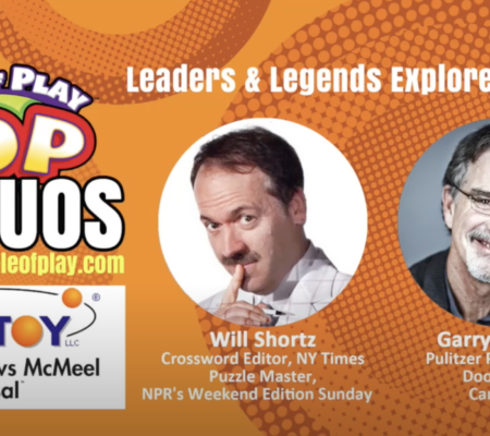 POP Duo: Will Shortz, Crossword Editor NY Times and Garry Trudeau, Pultizer Prize Winning Cartoonist